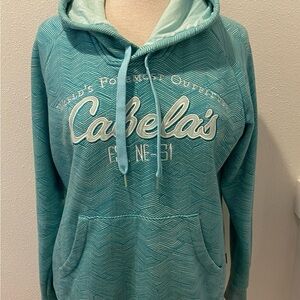 Cabela's Women's Teal Hoodie Sweater